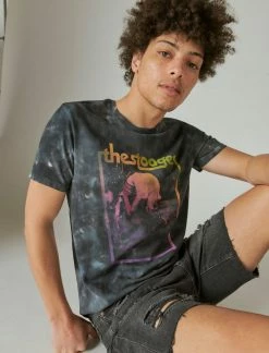 Lucky Brand Mens The Stooges Graphic Tee