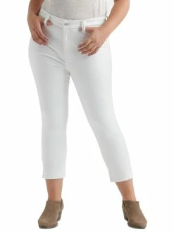 Lucky Brand Plus Emma Womens Denim High Rise Cropped Jeans