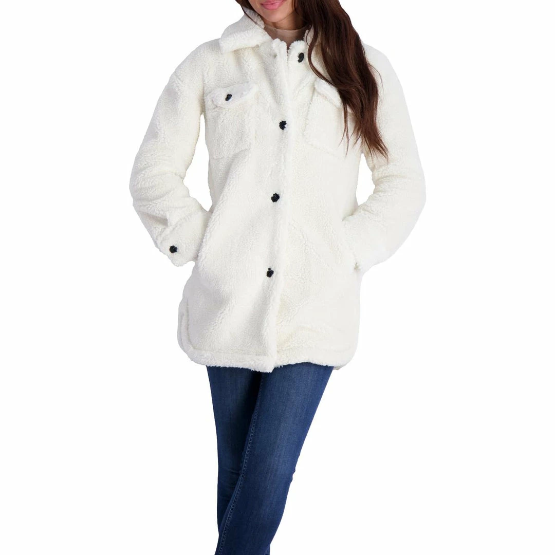 Lucky Brand Womens Lightweight Midi Faux Fur Coat 2 Lucky Brand Womens Lightweight Midi Faux Fur Coat - Image 2