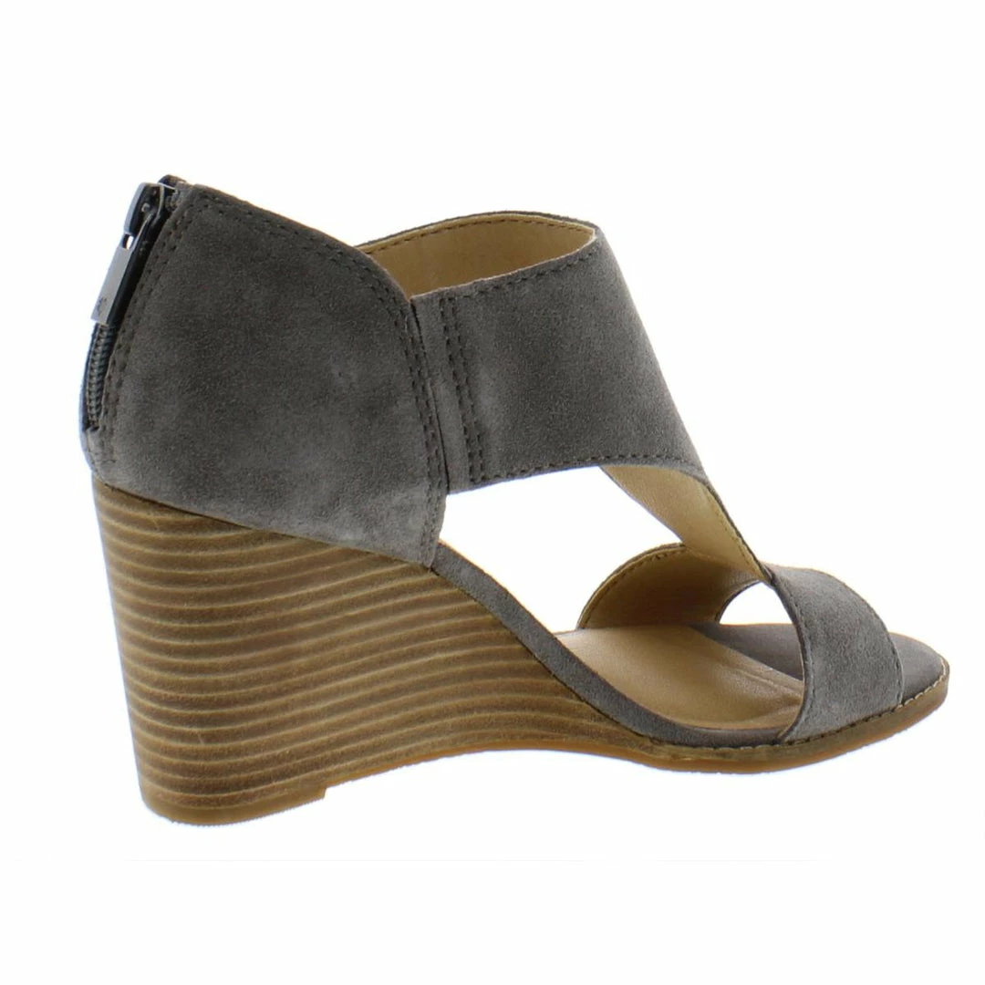 Lucky Brand Jaiyna Womens Suede Zipper Wedge Sandals 2 Lucky Brand Jaiyna Womens Suede Zipper Wedge Sandals - Image 2