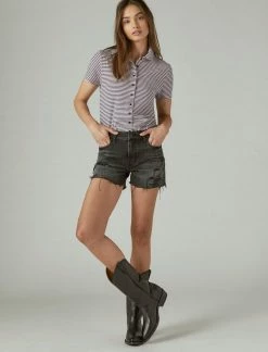 Lucky Brand Womens 3 1/2" Mid Rise Ava Short