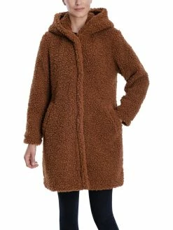 Lucky Brand Womens Lightweight Cold Weather Faux Fur Coat