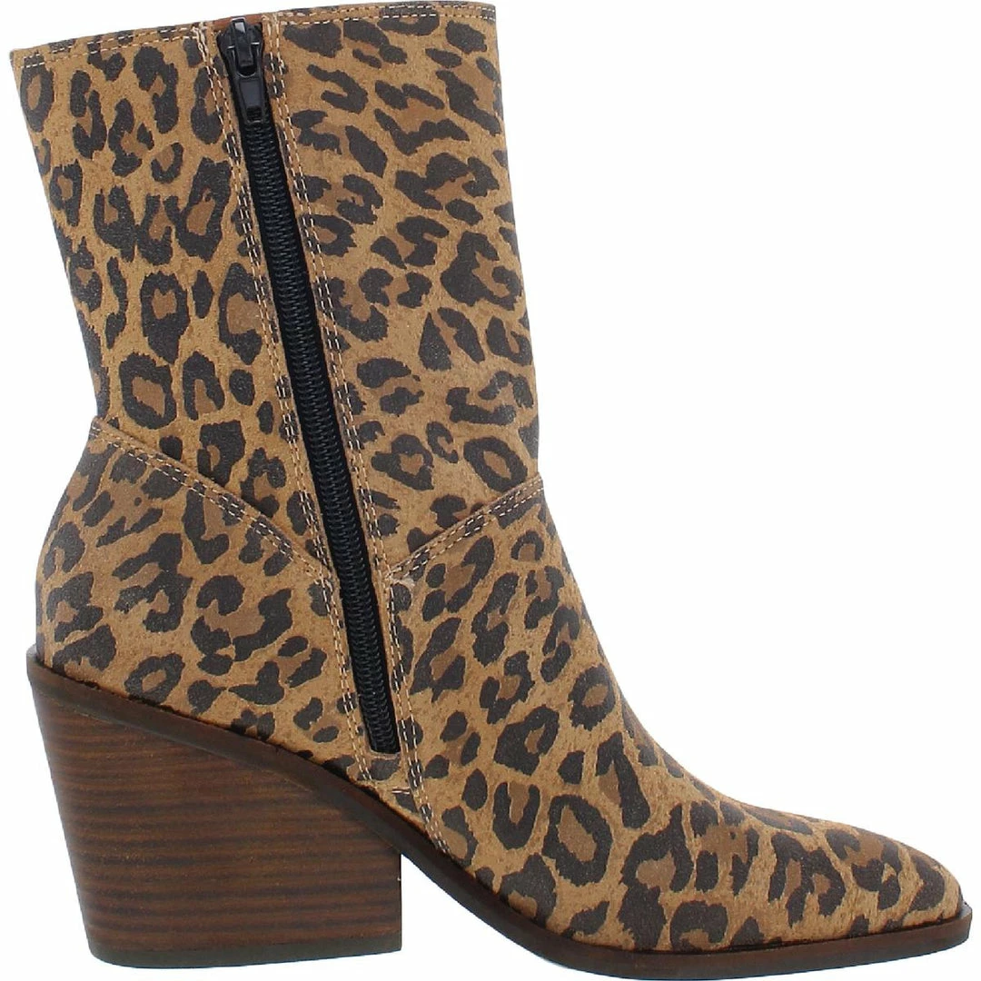 Lucky Brand Womens Leather Animal Print Ankle Boots 2 Lucky Brand Womens Leather Animal Print Ankle Boots - Image 2