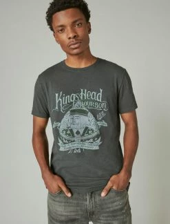 Lucky Brand Mens Kingshead Bourbon Graphic Tee