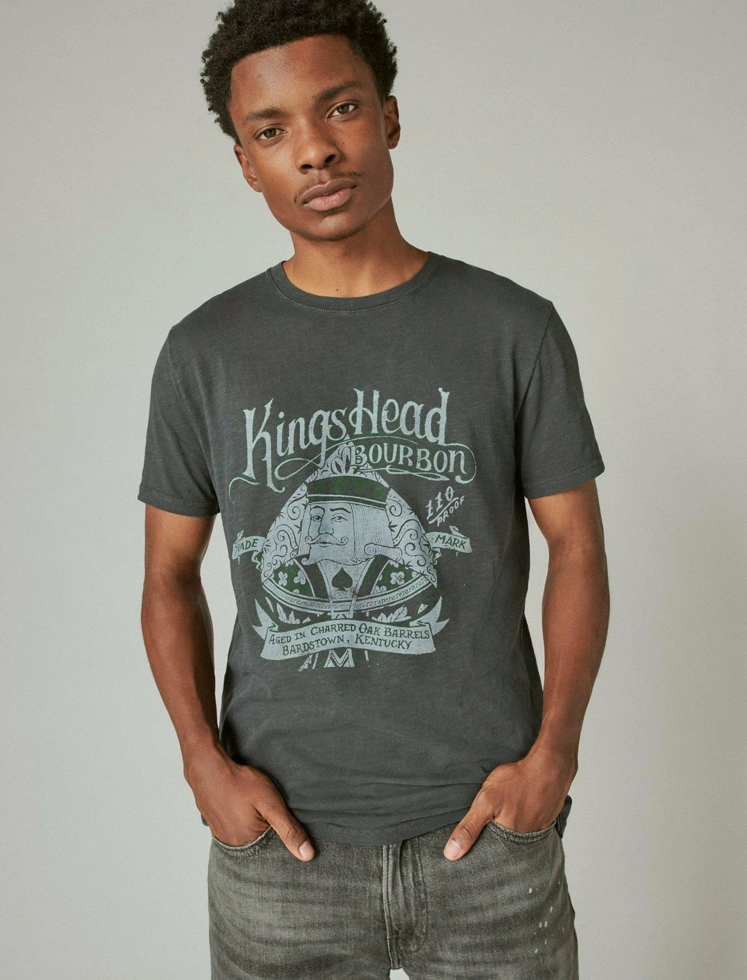 Lucky Brand Mens Kingshead Bourbon Graphic Tee 1 Lucky Brand Mens Kingshead Bourbon Graphic Tee