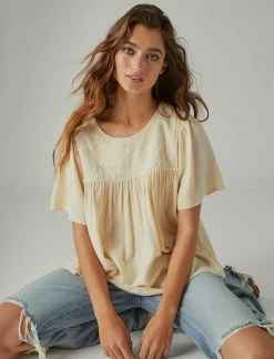 Lucky Brand Womens Short Sleeve Embroidered Top -Cheap Lucky Brand Store 64ae0ffc8b53467e96b4aebb7dd8c4ee 1080x