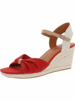 Lucky Brand Macrimay Womens Ankle Strap Casual Wedge Heels