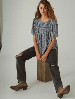 Lucky Brand Womens Short Sleeve Embroidered Top -Cheap Lucky Brand Store 6534df59a8284444b6a948273eef0187 1080x