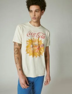Lucky Brand Mens Coca Cola Sunshine Graphic Tee