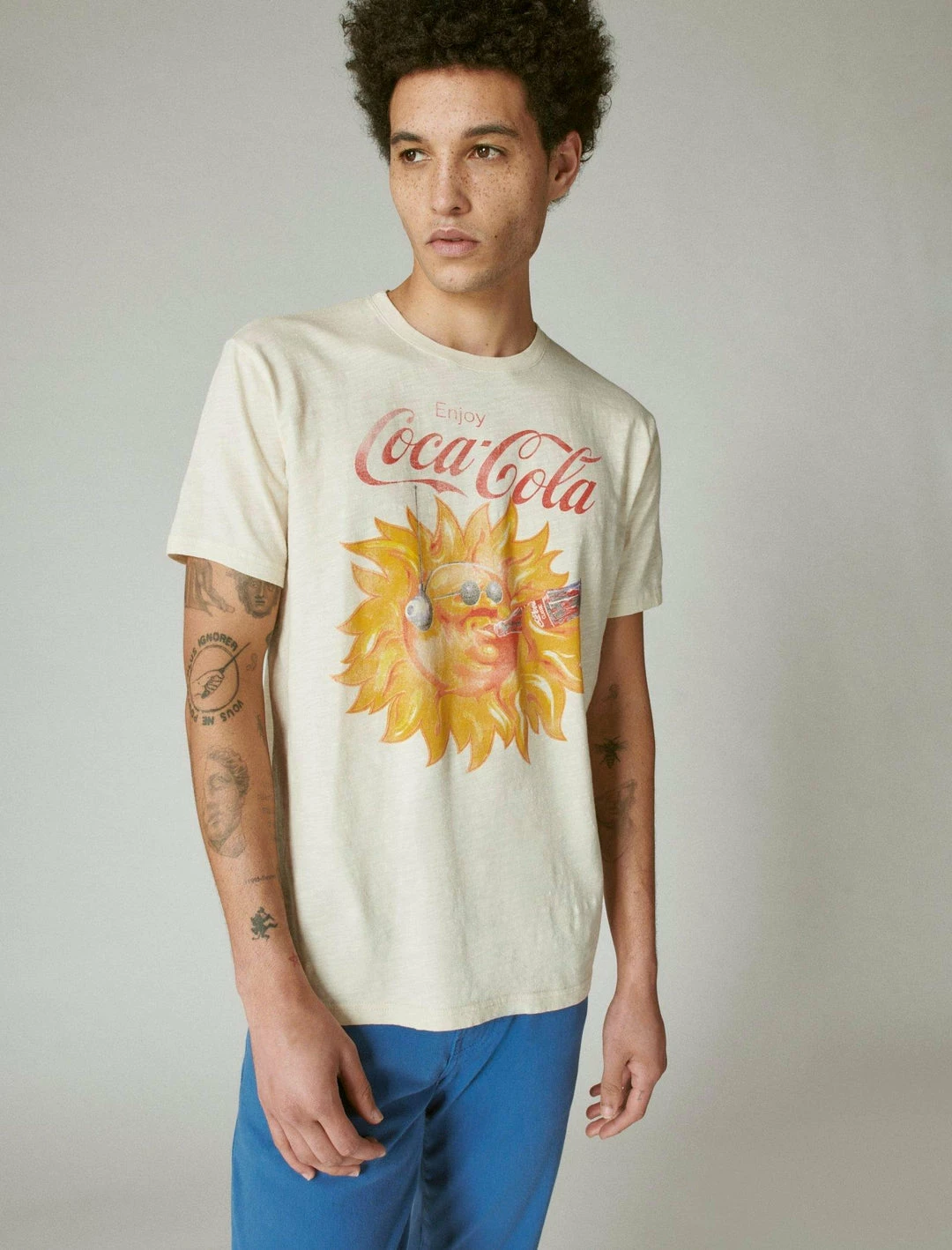 Lucky Brand Mens Coca Cola Sunshine Graphic Tee 1 Lucky Brand Mens Coca Cola Sunshine Graphic Tee