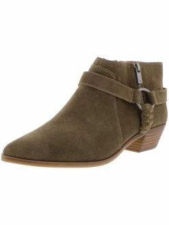 Lucky Brand Enitha Womens Suede Harness Ankle Boots