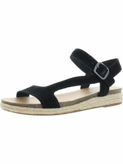 Lucky Brand Gabrien Womens Solid Ankle Strap Wedge Sandals