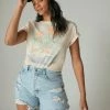 Lucky Brand Womens Bermuda Boyfriend Tee