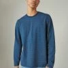 Lucky Brand Mens Long Sleeve Indigo Stripe Crew