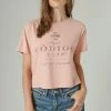 Lucky Brand Womens Codigo 1530 X Lucky Brand Crop Tee