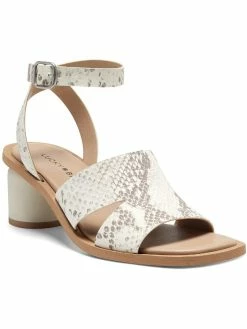 Lucky Brand Pemal Womens Leather Ankle Strap Heel Sandals