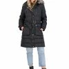 Lucky Brand Womens Winter Hooded Puffer Coat