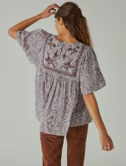 Lucky Brand Womens Short Sleeve Embroidered Top -Cheap Lucky Brand Store 7dedf02283364acbb533362d937ec207 1080x