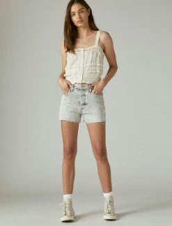 Lucky Brand Womens 3" High Rise Mom Short