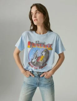 Lucky Brand Womens Jimi Hendrix Boyfriend Tee