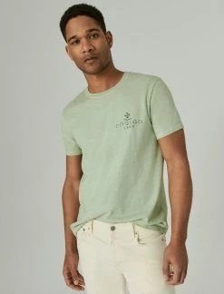 Lucky Brand Mens Codigo 1530 X Lucky Brand Chest Logo Graphic Tee.