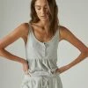 Lucky Brand Womens Cloud Rib Baby Doll Tank