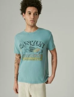 Lucky Brand Mens Canon Speedway Graphic Tee