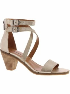 Lucky Brand Ressia Womens Leather Strappy Heel Sandals