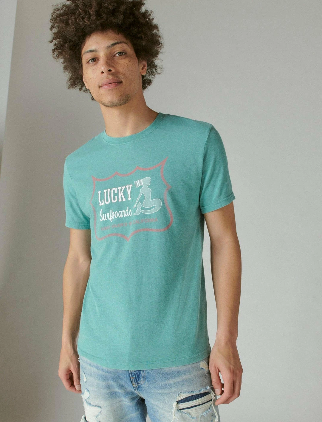 Lucky Brand Mens Lucky Surf Shape Graphic Tee 1 Lucky Brand Mens Lucky Surf Shape Graphic Tee