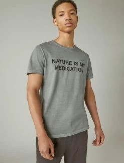 Lucky Brand Mens Nature Is My Medication Graphic Tee