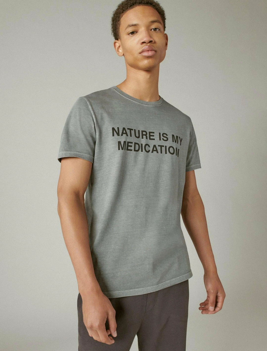 Lucky Brand Mens Nature Is My Medication Graphic Tee 1 Lucky Brand Mens Nature Is My Medication Graphic Tee