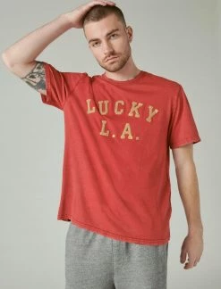 Lucky Brand Mens Vintage Lucky La Graphic Tee
