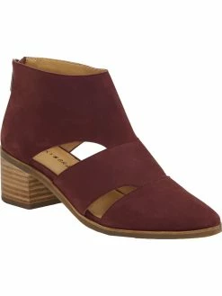 Lucky Brand Ralwan Womens Nubuck Cut-Out Booties