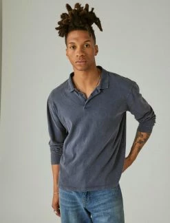 Lucky Brand Mens Sueded Jersey Long Sleeve Polo -Cheap Lucky Brand Store 955772418b3644cbb076986c46f0aafb 1080x