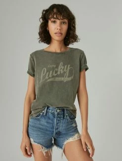 Lucky Brand Womens Lucky Script Classic Crew -Cheap Lucky Brand Store 96fa958787384063b3bfea8407f7e378 1080x