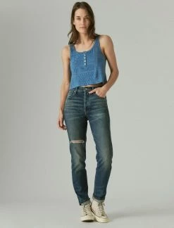 Lucky Brand Womens High Rise Drew Mom