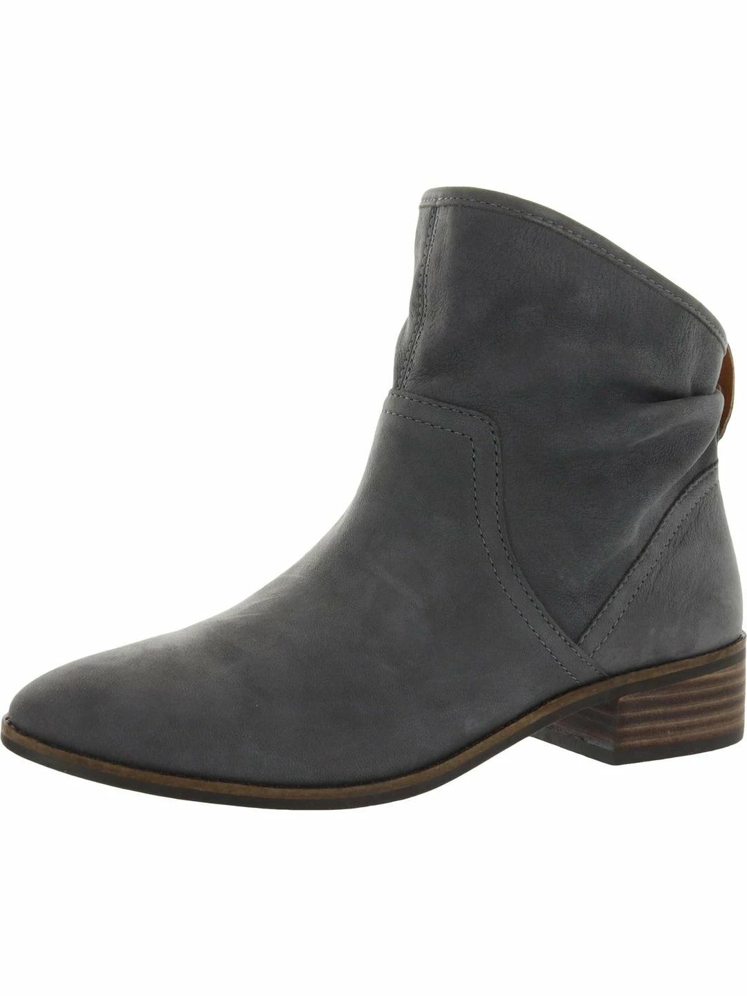 Lucky Brand Lolllin Womens Leather Stacked Heel Booties 1 Lucky Brand Lolllin Womens Leather Stacked Heel Booties