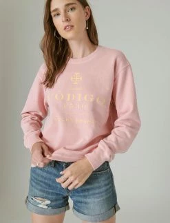 Lucky Brand Womens Codigo 1530 X Lucky Brand Graphic Crew