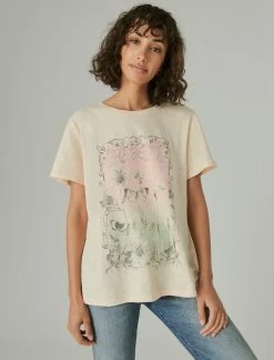 Lucky Brand Womens Grateful Classic Crew Tee