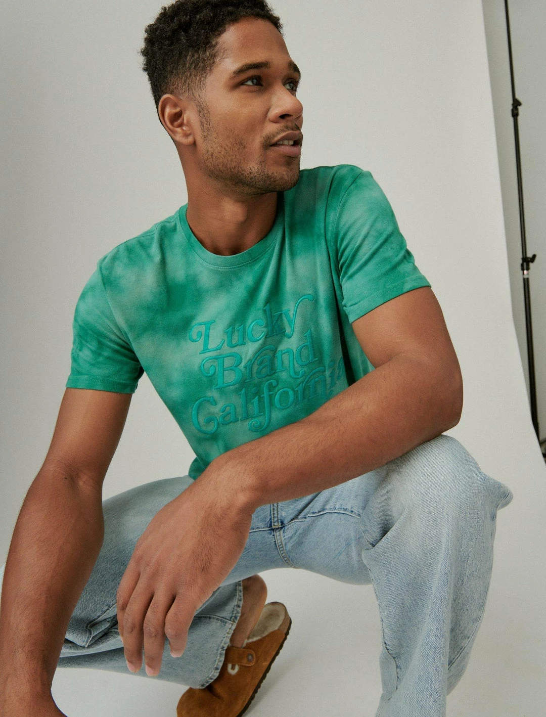 Lucky Brand Mens Lucky Marble Wash Logo Graphic Tee 1 Lucky Brand Mens Lucky Marble Wash Logo Graphic Tee