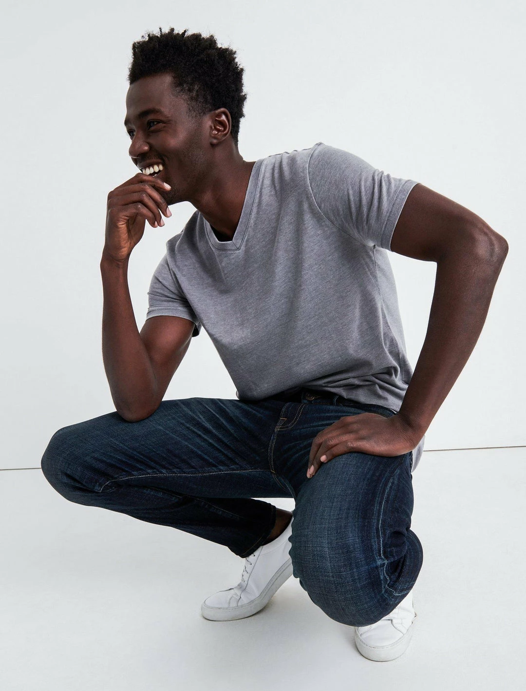 Lucky Brand Mens Venice Burnout V-Neck Tee. 2 Lucky Brand Mens Venice Burnout V-Neck Tee. - Image 2