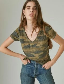 Lucky Brand Womens Vneck Camo Tee -Cheap Lucky Brand Store aff3df7833cf4c7bb758184863d288cb 1080x