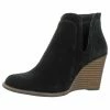 Lucky Brand Yabba Womens Suede Ankle Wedge Boots