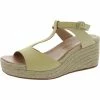 Lucky Brand Valki Womens Leather Ankle Strap Wedge Sandals