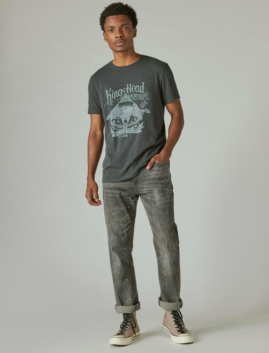 Lucky Brand Mens Kingshead Bourbon Graphic Tee 2 Lucky Brand Mens Kingshead Bourbon Graphic Tee - Image 2