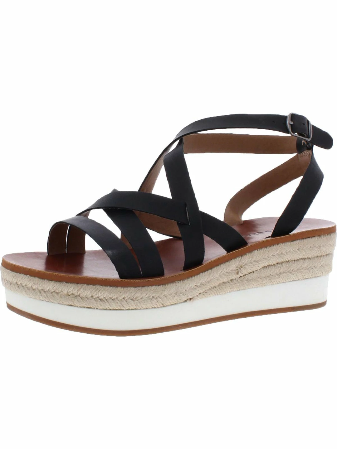 Lucky Brand Jasmei Womens Leather Espadrille Wedge Sandals 1 Lucky Brand Jasmei Womens Leather Espadrille Wedge Sandals