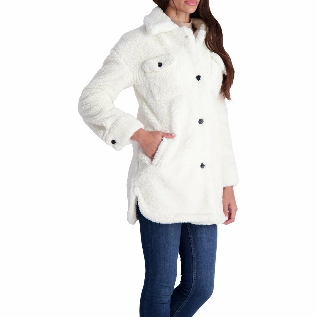 Lucky Brand Womens Lightweight Midi Faux Fur Coat 5 Lucky Brand Womens Lightweight Midi Faux Fur Coat - Image 5