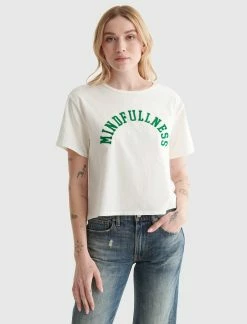 Lucky Brand Womens Maymindfulness Boxy Tee