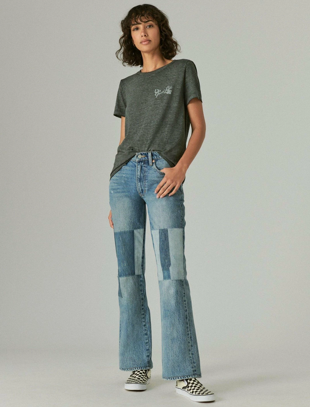 Lucky Brand Womens Lucky Horse Shoe Classic Crew Tee 3 Lucky Brand Womens Lucky Horse Shoe Classic Crew Tee - Image 3