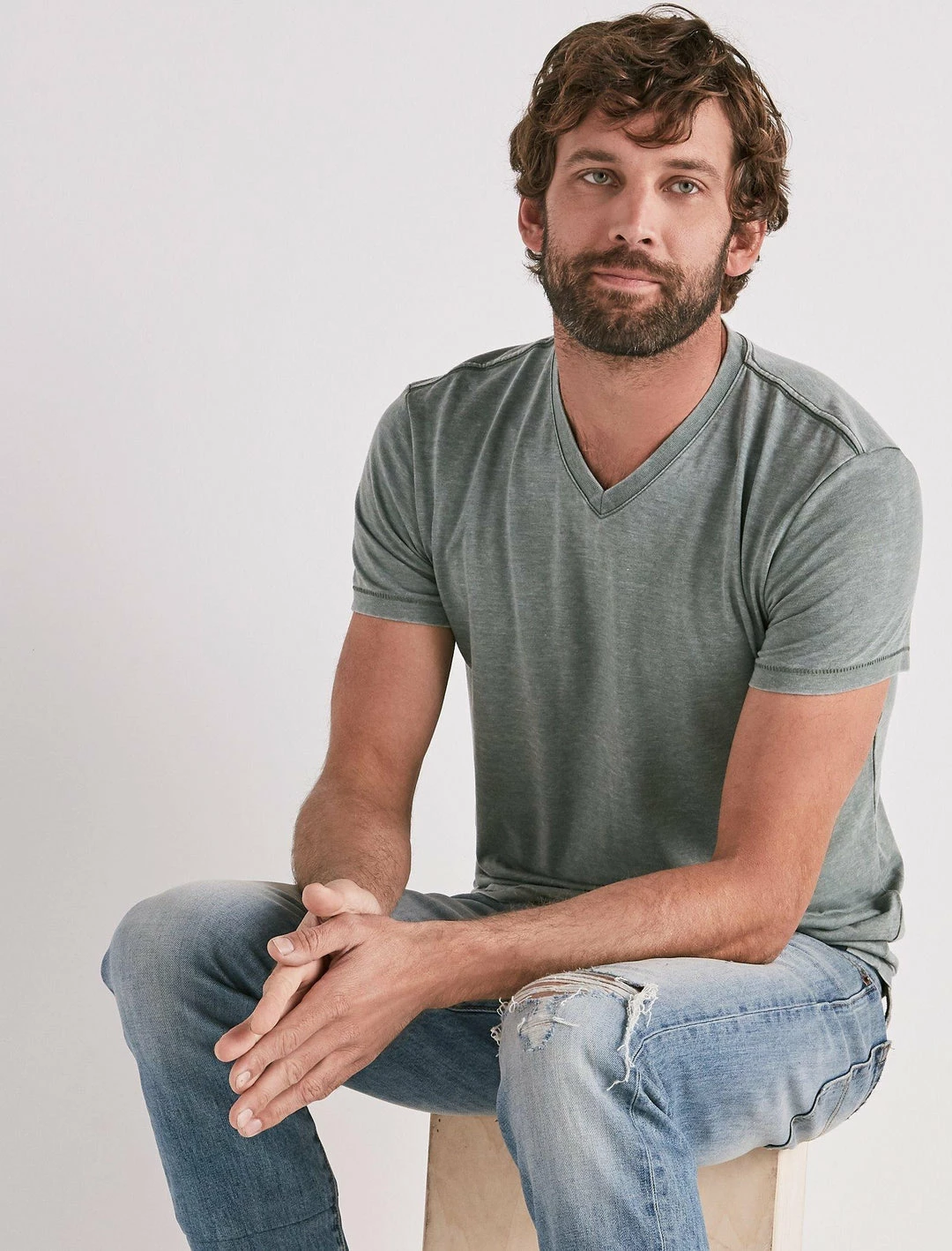 Lucky Brand Mens Venice Burnout V-Neck Tee. 5 Lucky Brand Mens Venice Burnout V-Neck Tee. - Image 5